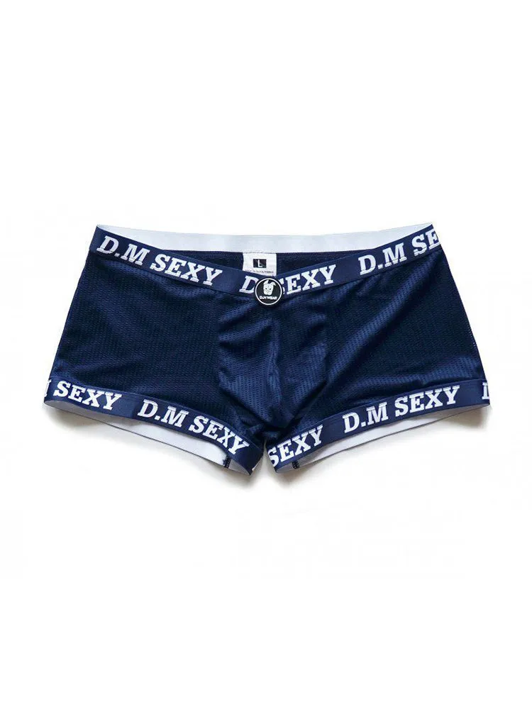 2 Pack Men's Low Waist Mesh Breathable Sports Trunks