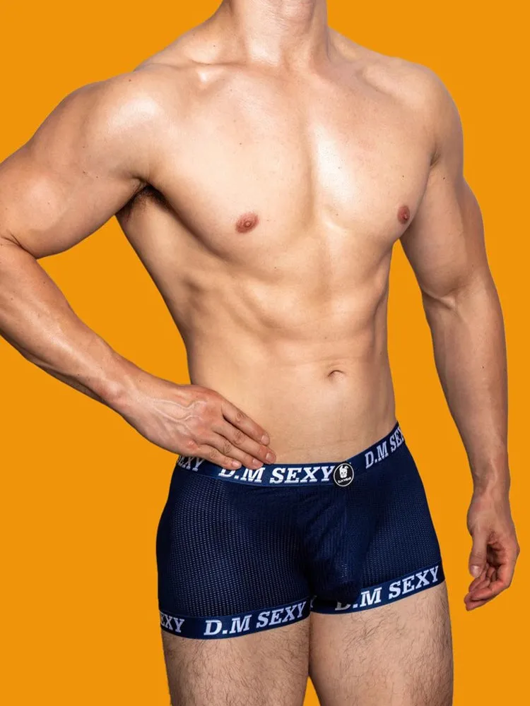 2 Pack Men's Low Waist Mesh Breathable Sports Trunks