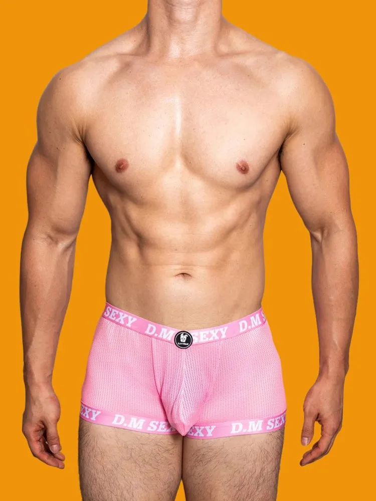 2 Pack Men's Low Waist Mesh Breathable Sports Trunks