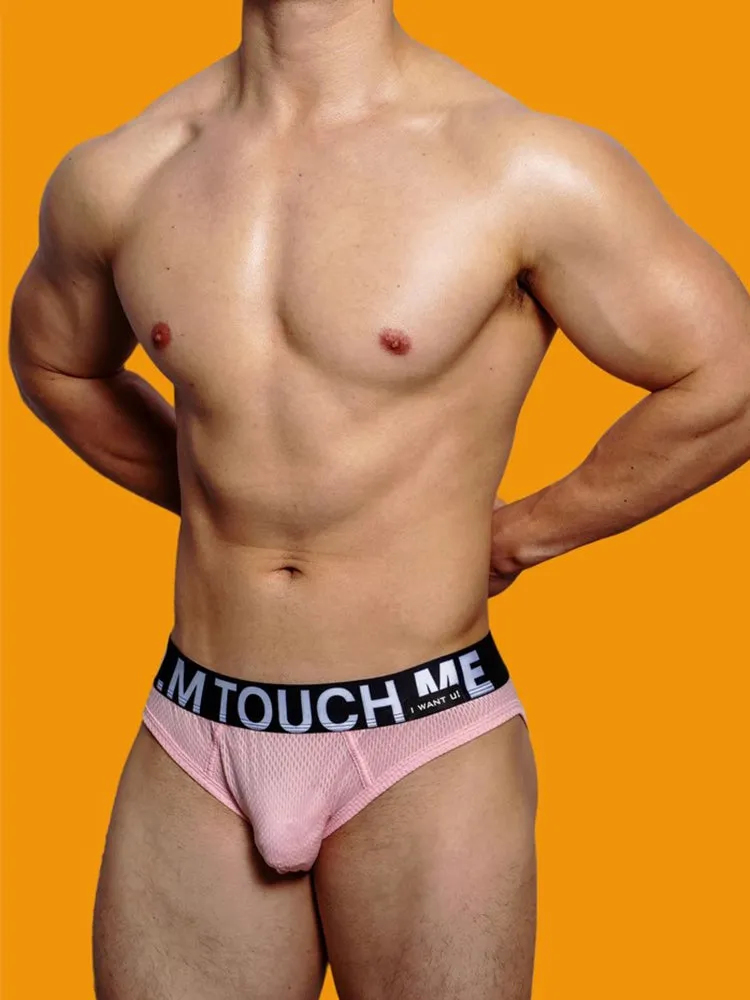 2 Pack Men's Low Waist Mesh Nylon Breathable Jockstrap
