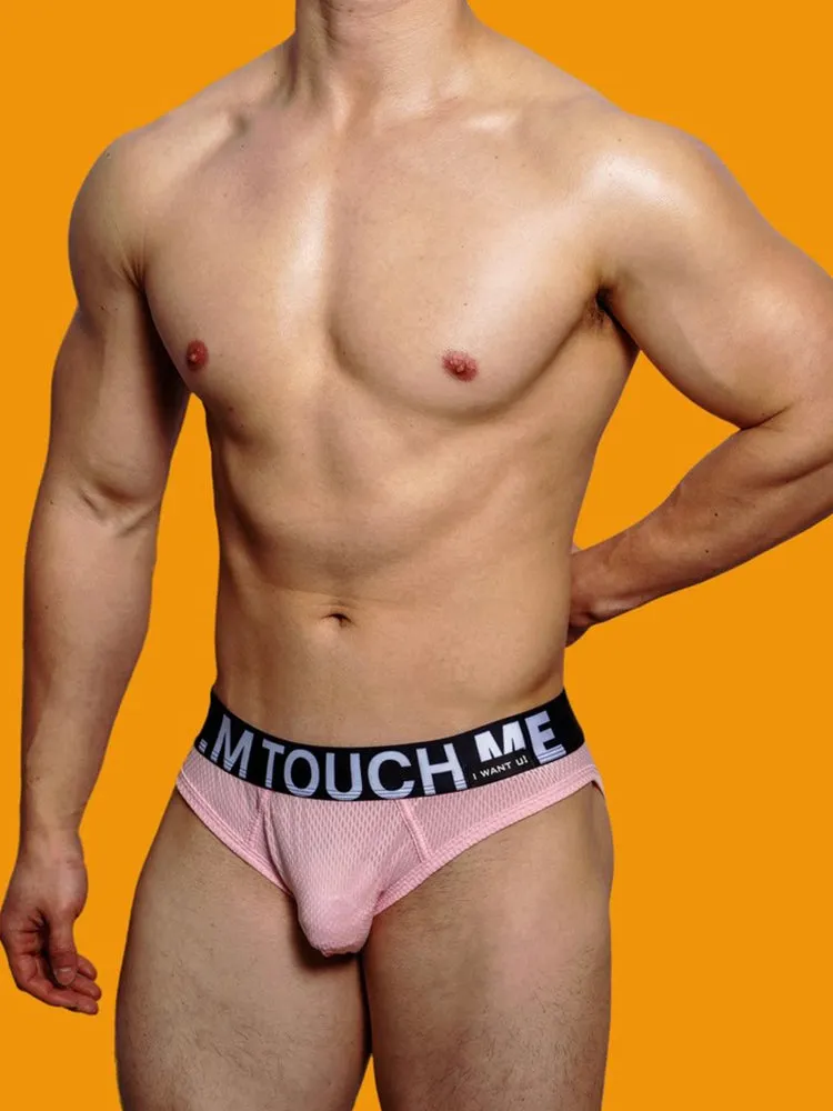 2 Pack Men's Low Waist Mesh Nylon Breathable Jockstrap