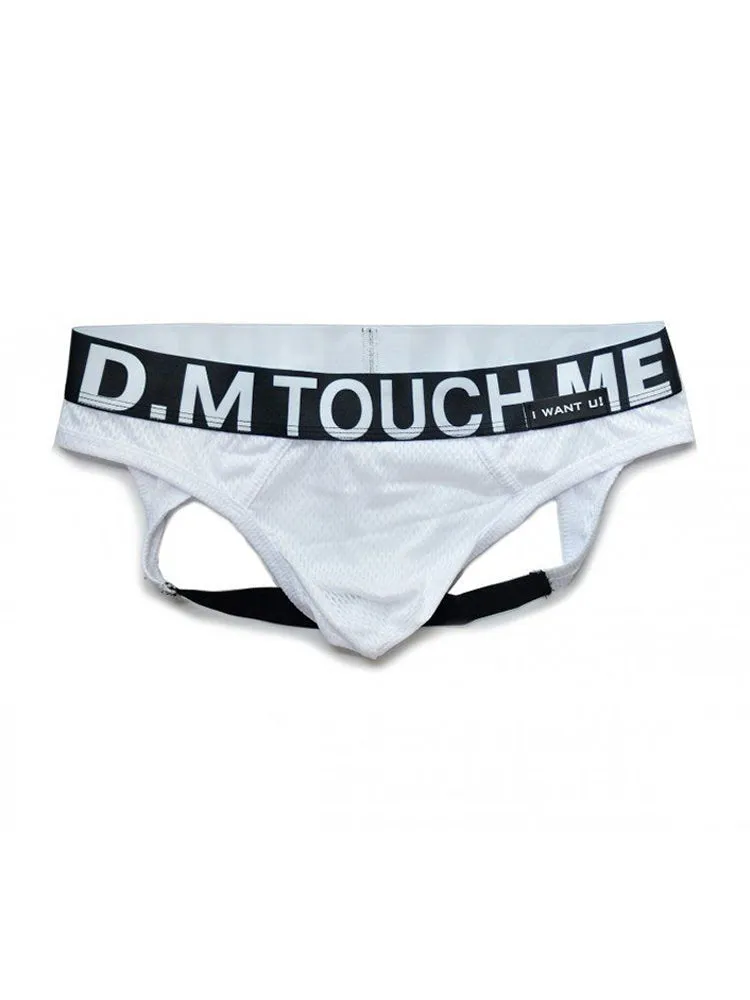 2 Pack Men's Low Waist Mesh Nylon Breathable Jockstrap