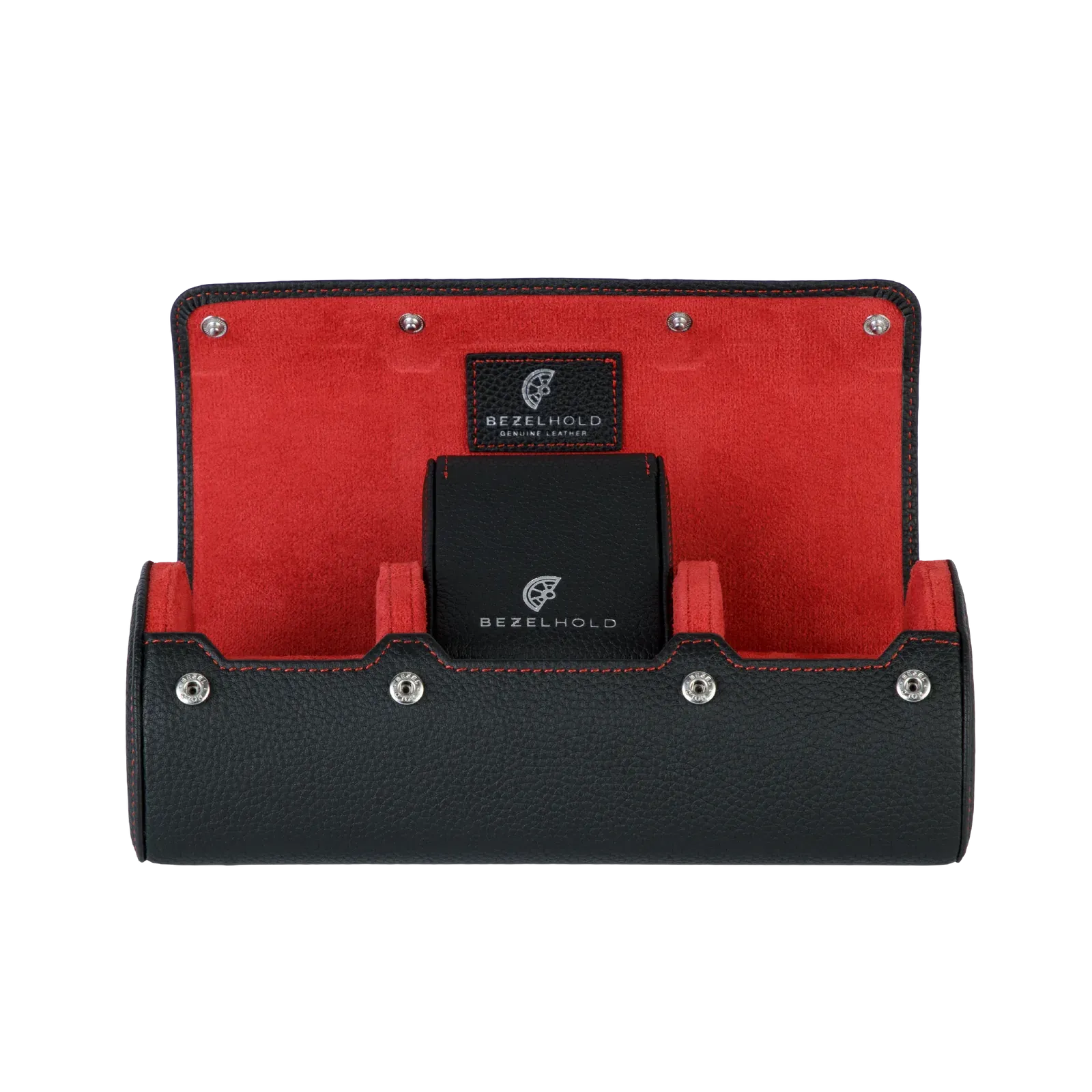 BezelHold Watch Roll - The Capsule – Midnight/ Crimson