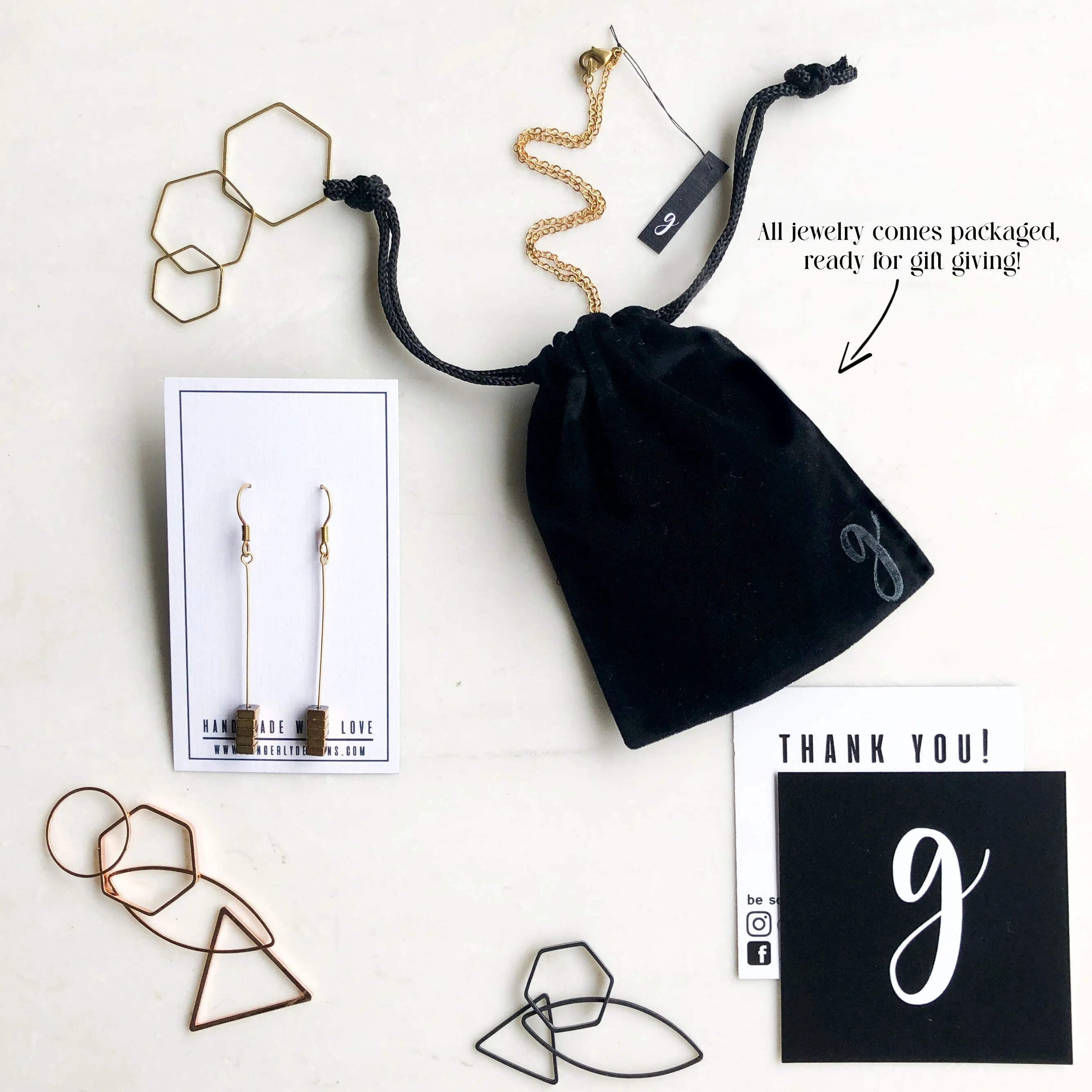 Blue and Gold Hoop Earrings