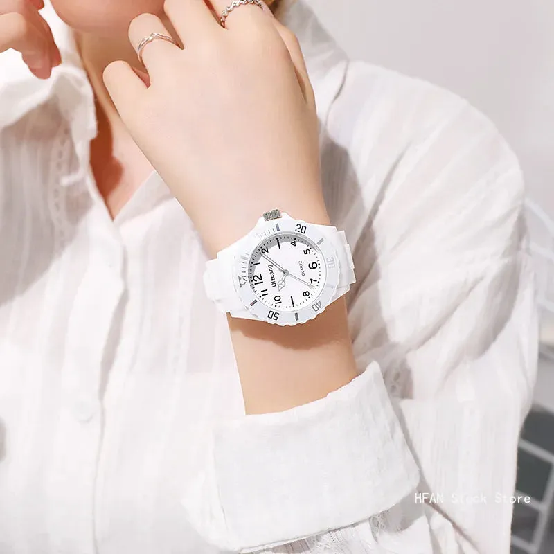 Candy Color Silicone Watches Couple Sports Waterproof Digital Wristwatch Fashion for Women Men