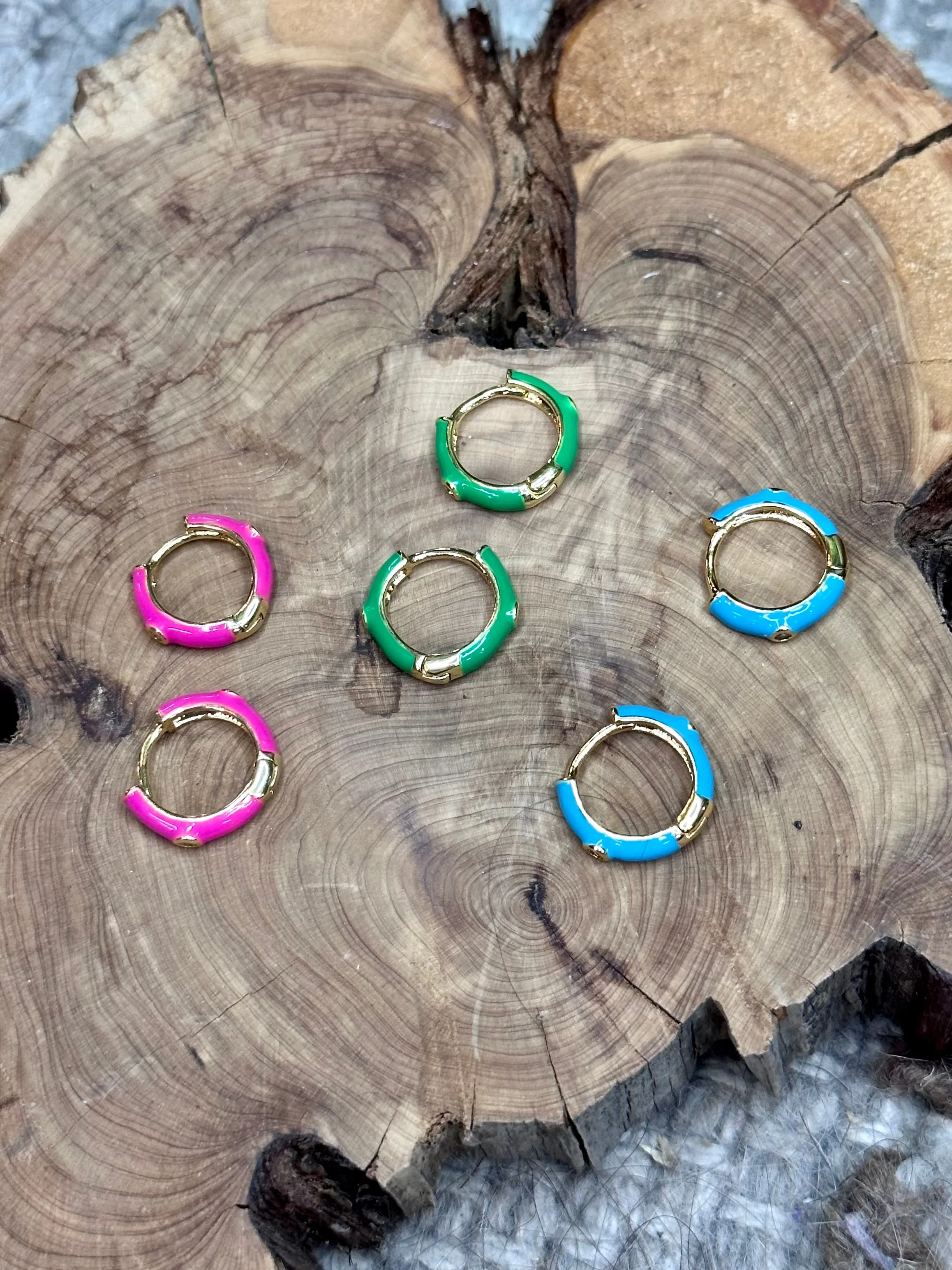Colorful Huggy Hoop Earrings