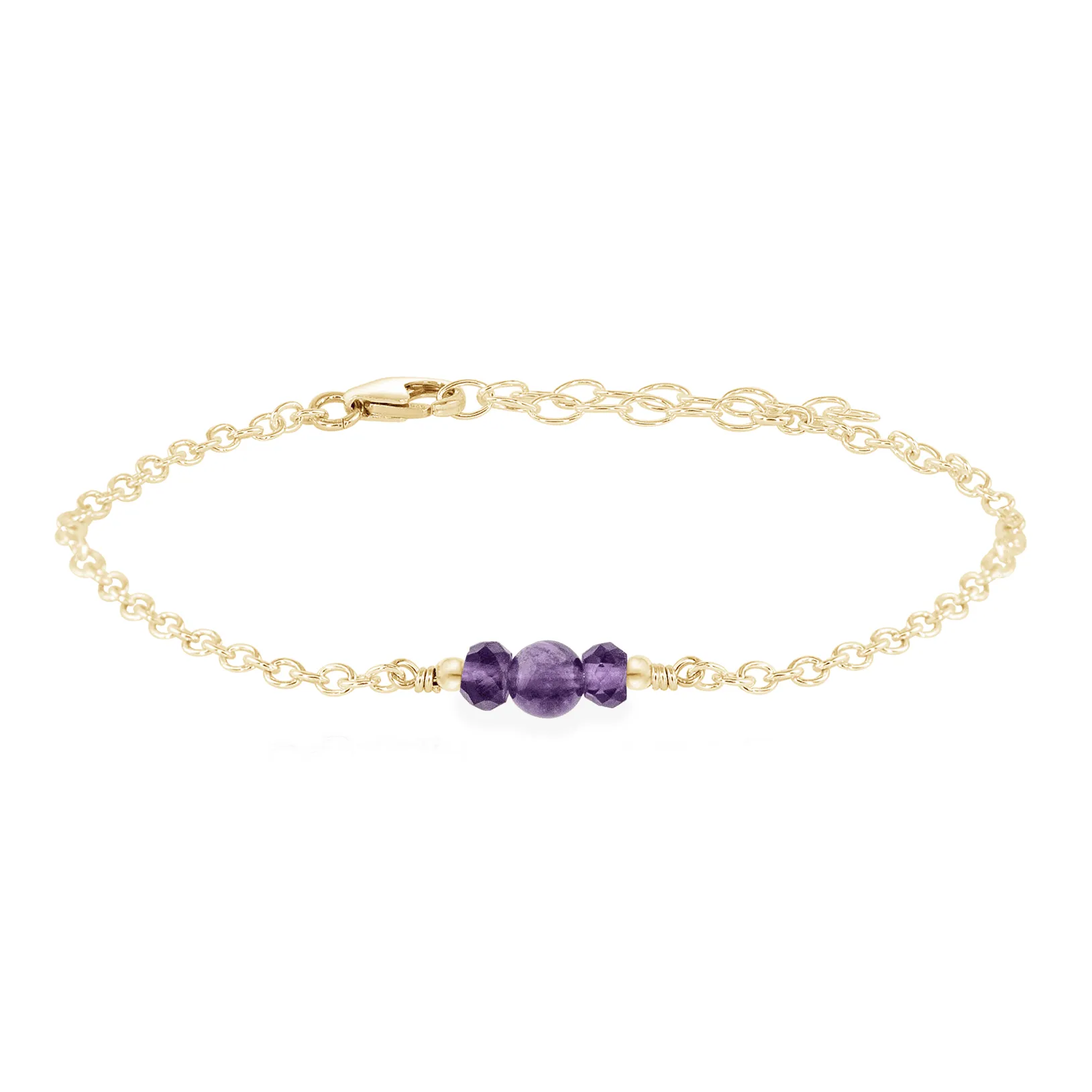 Dainty Amethyst Gemstone Bracelet