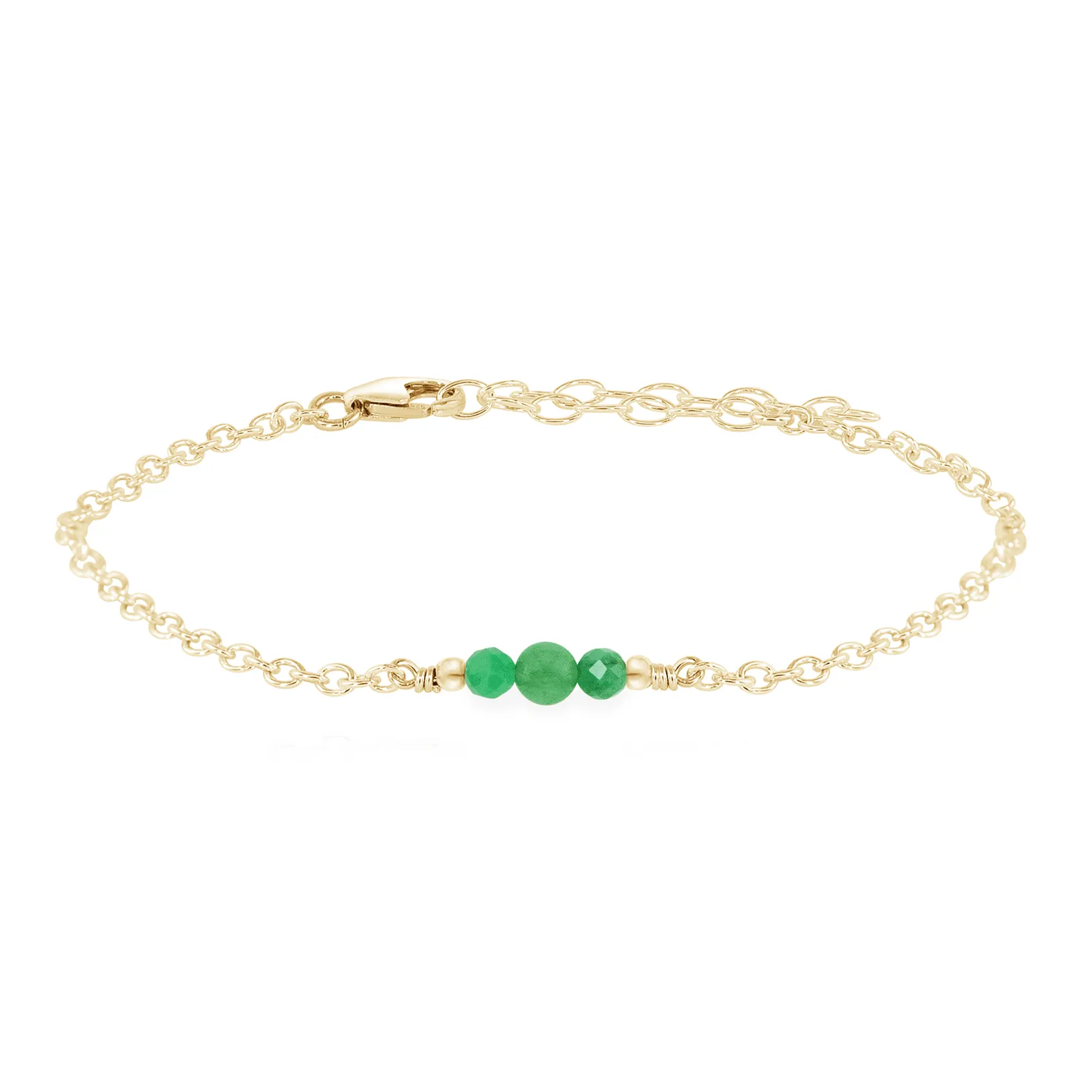 Dainty Aventurine Gemstone Bracelet