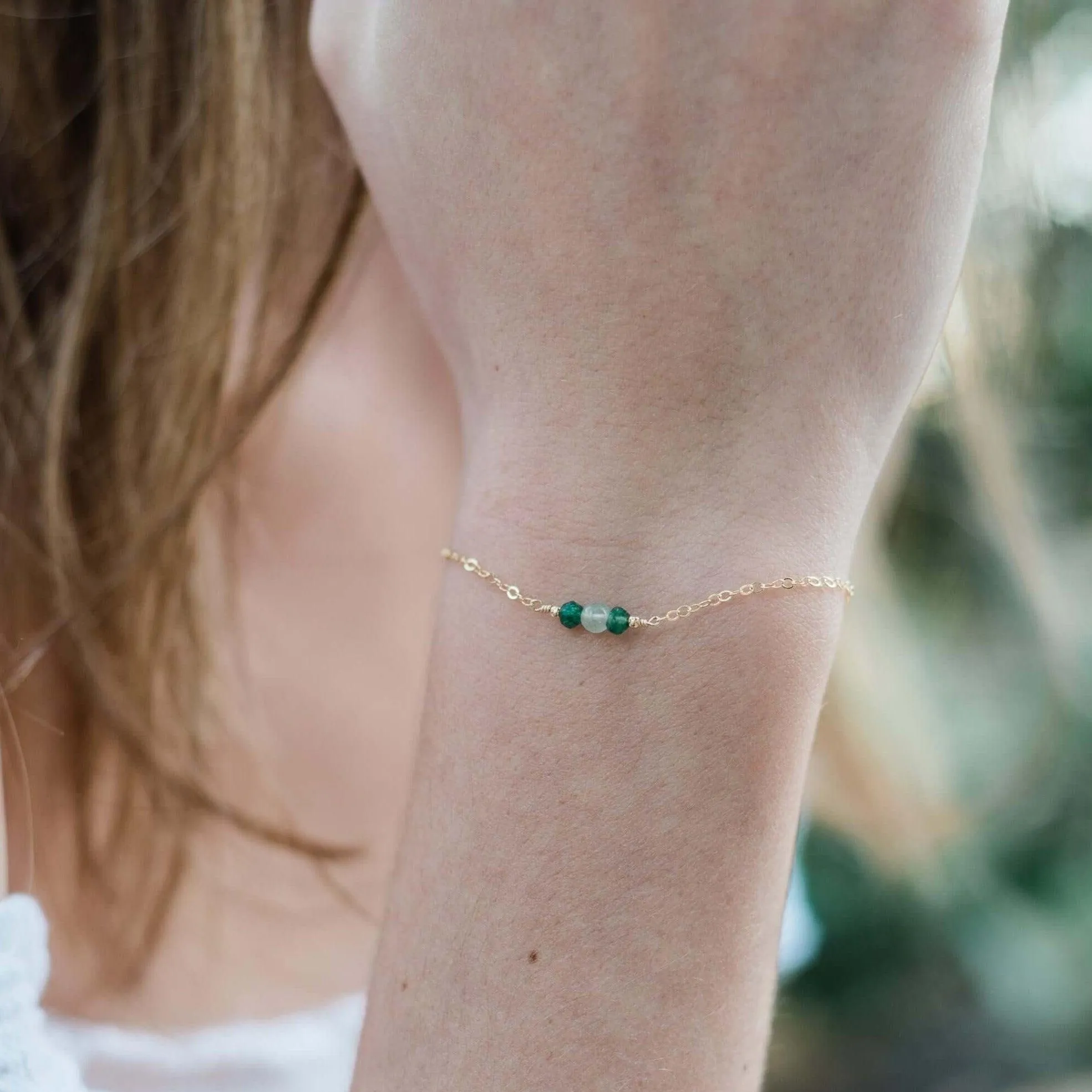 Dainty Aventurine Gemstone Bracelet