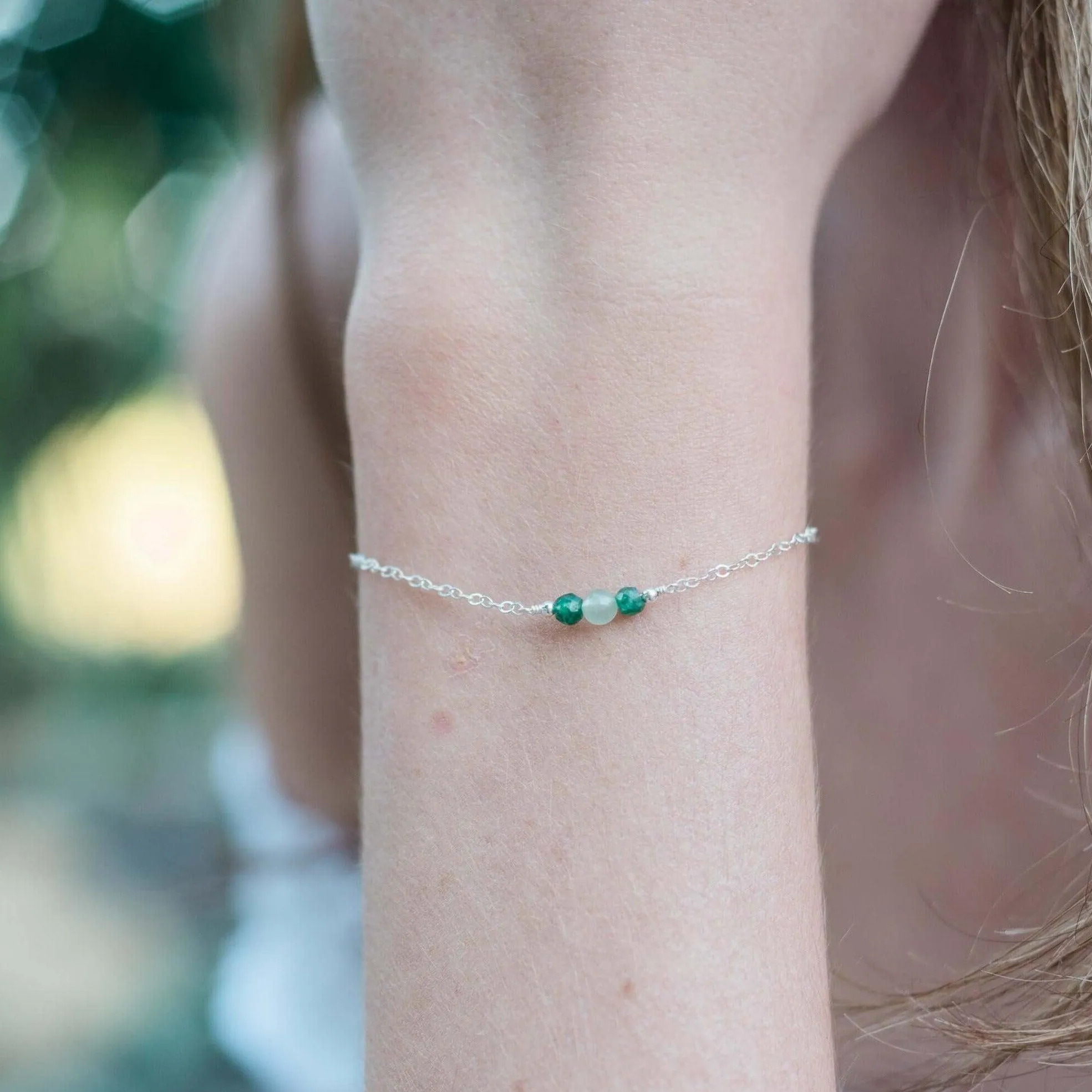 Dainty Aventurine Gemstone Bracelet