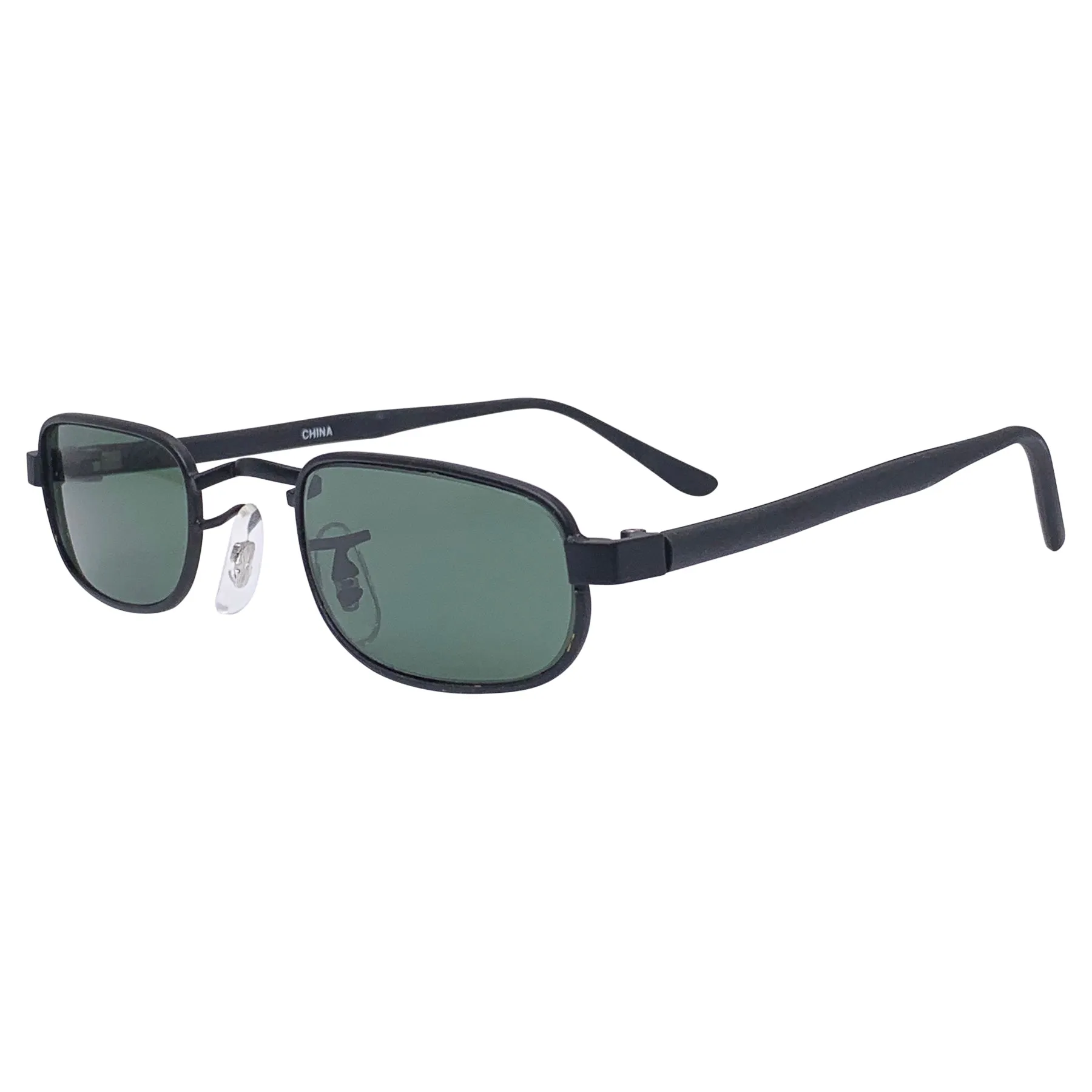 DECKS Black Trendy Slim 90s Sunglasses