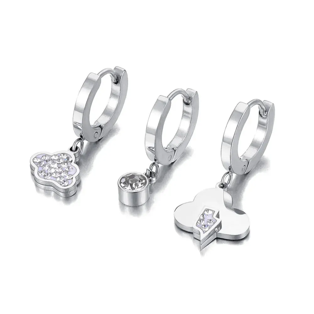 Fashion Rhinestone Lightning & Clouds Charm Earrings For Women