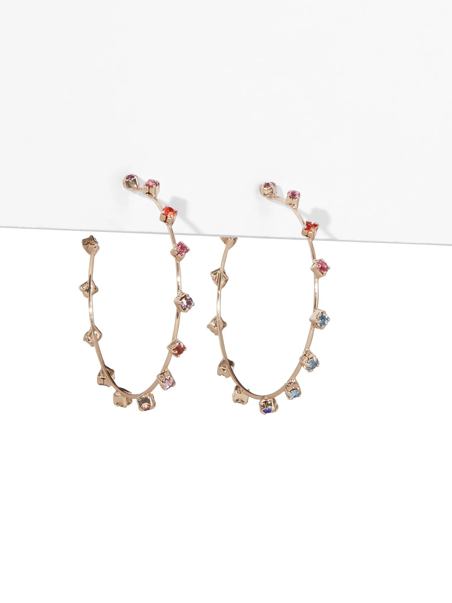 Gemstone Hoop Earrings