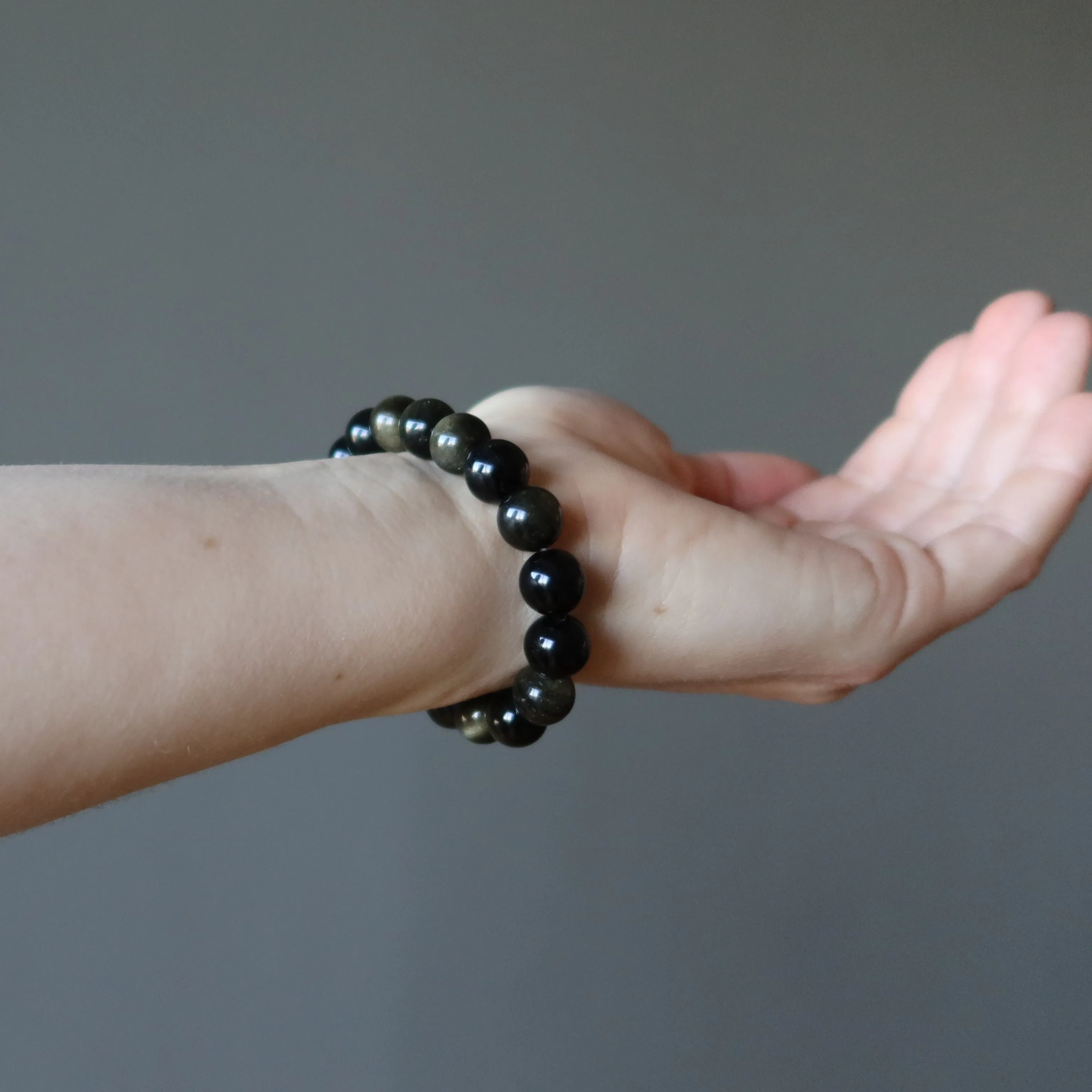 Gold Obsidian Bracelet Bedazzle