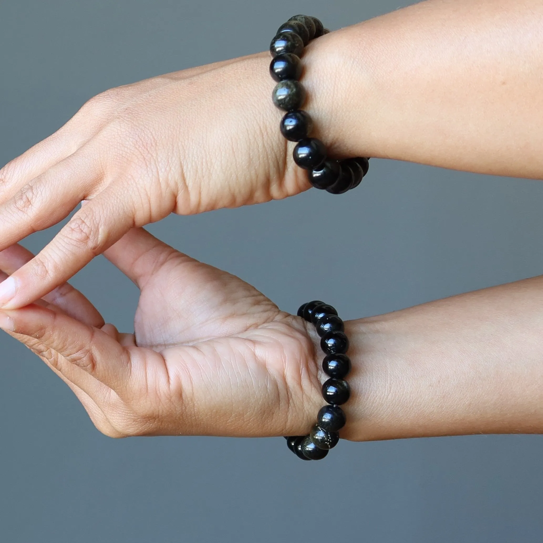 Gold Obsidian Bracelet Bedazzle