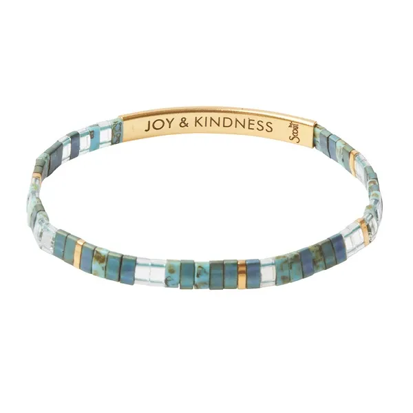 Good Karma Miyuki Bracelet | Joy & Kindness - Marine/Gold