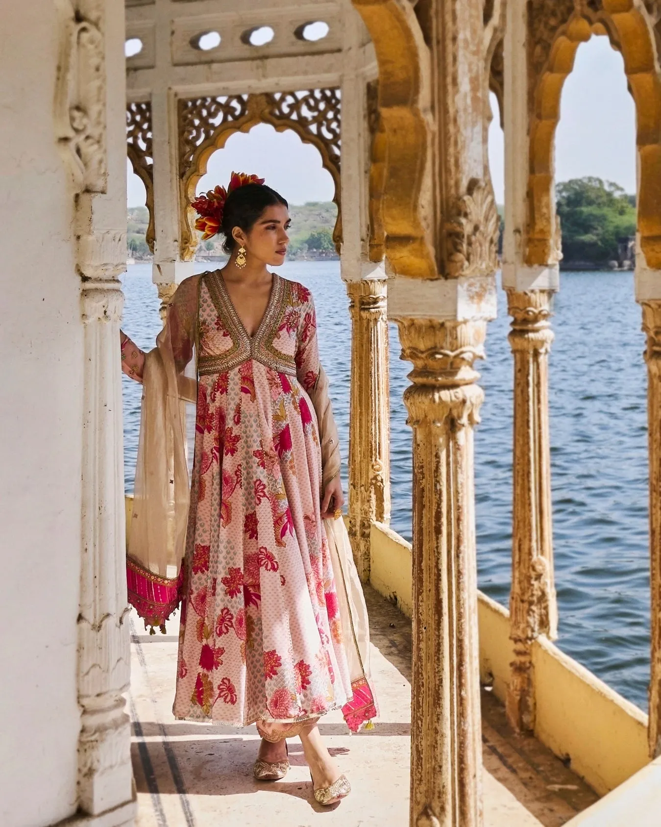 Gul Pastel Pink Anarkali Set