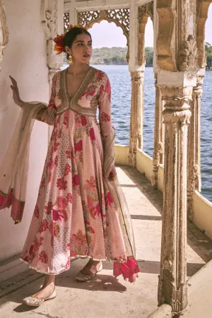 Gul Pastel Pink Anarkali Set