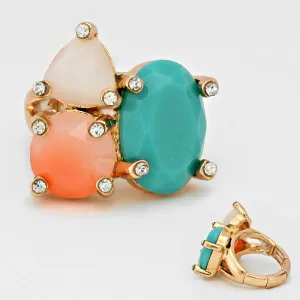 iLLASPARKZ Gemstone Ornate Stretch Ring