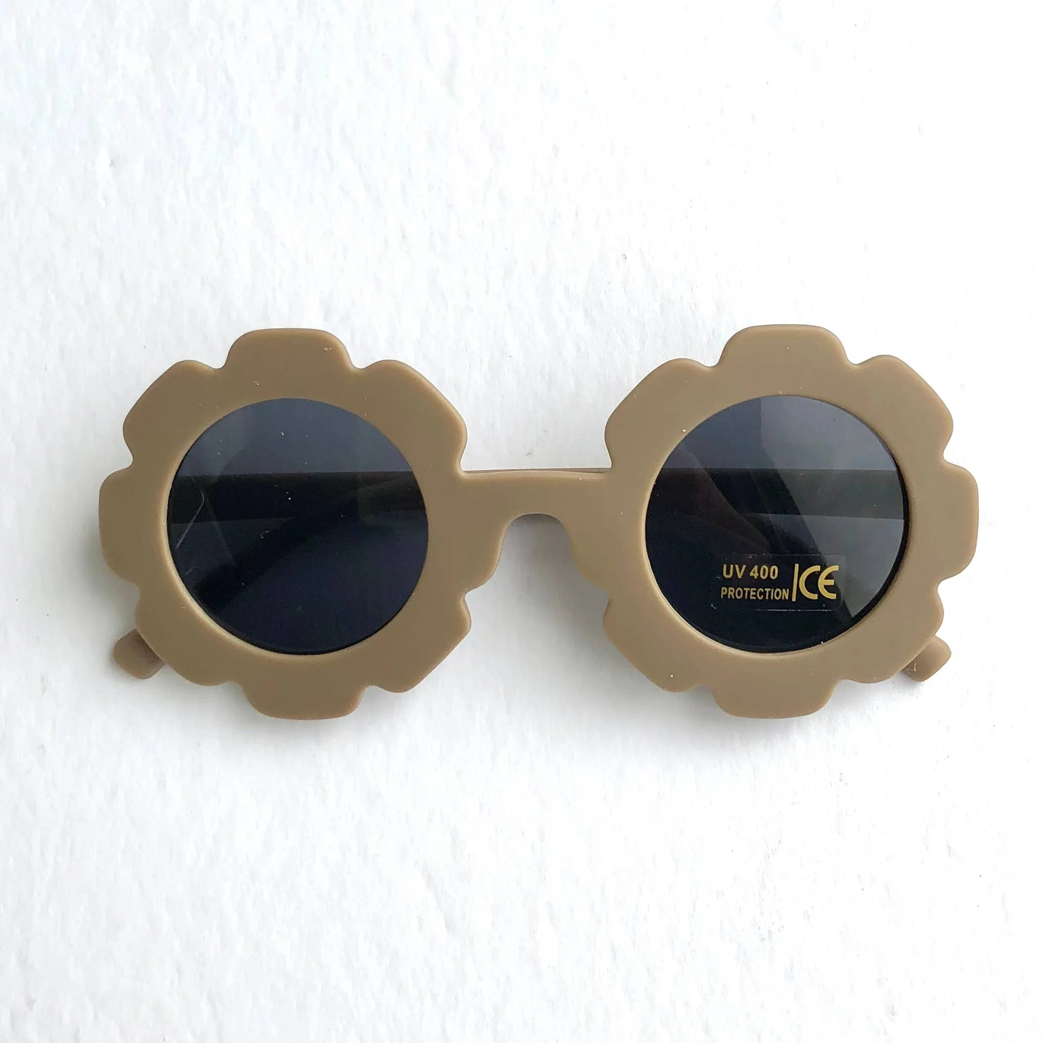 Kids sunglasses sunflower shape - matt pastel finish: Mustard