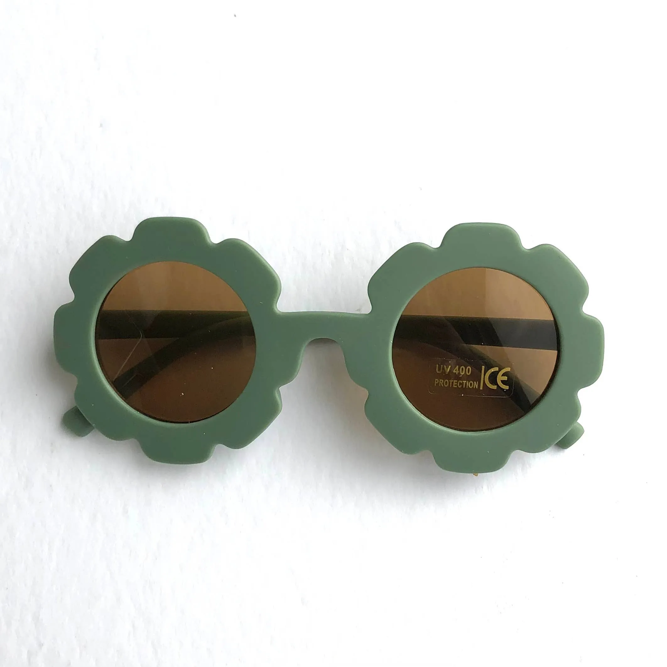 Kids sunglasses sunflower shape - matt pastel finish: Mustard