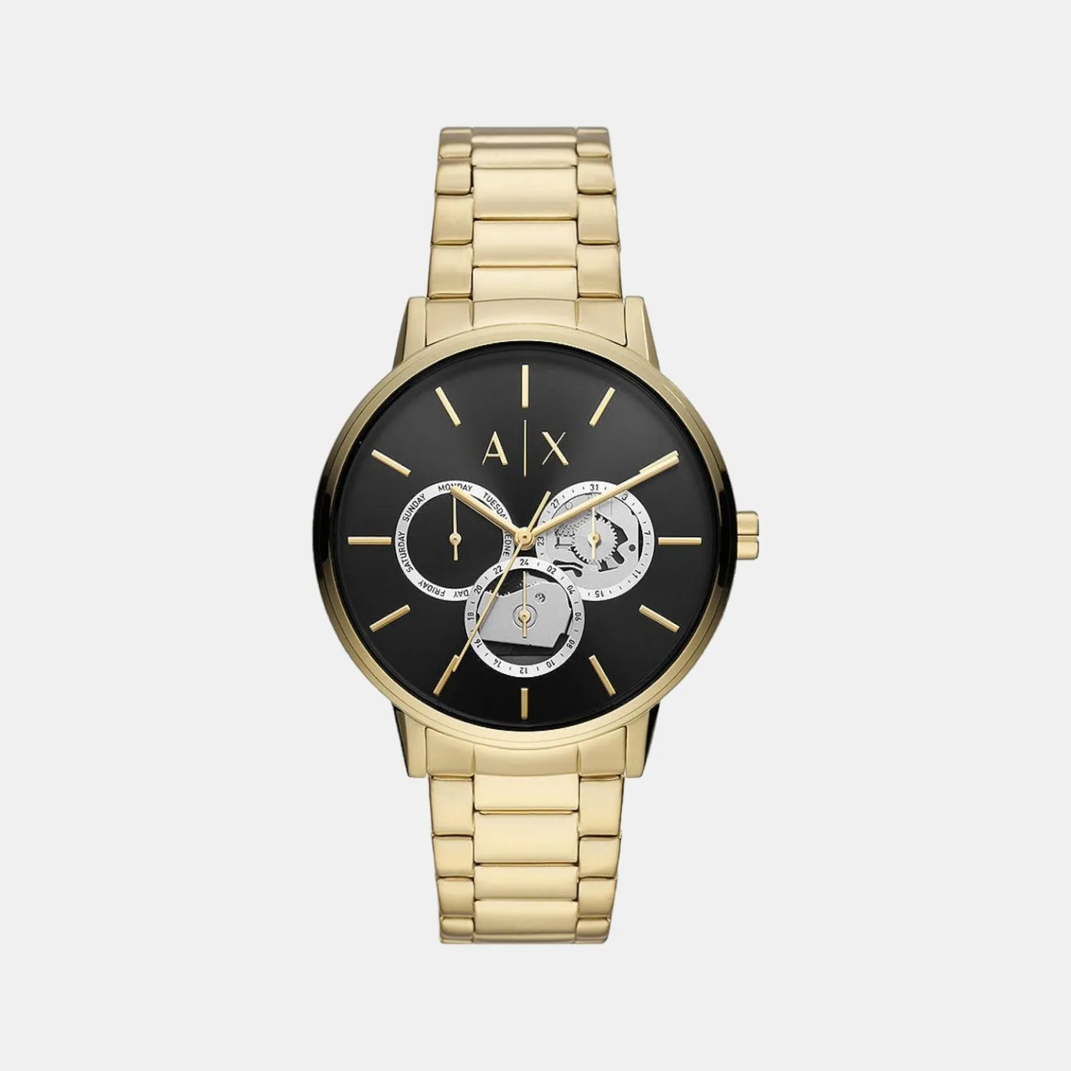 Men's Black Stainless Steel Chronograph Watch AX2747