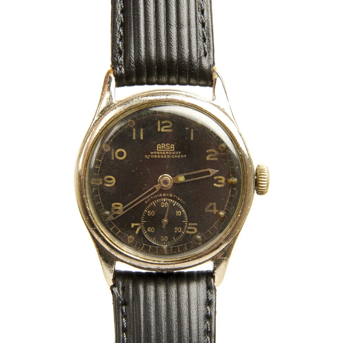 Original German WWII Wehrmacht D-H Watch by ARSA - Fully Functional