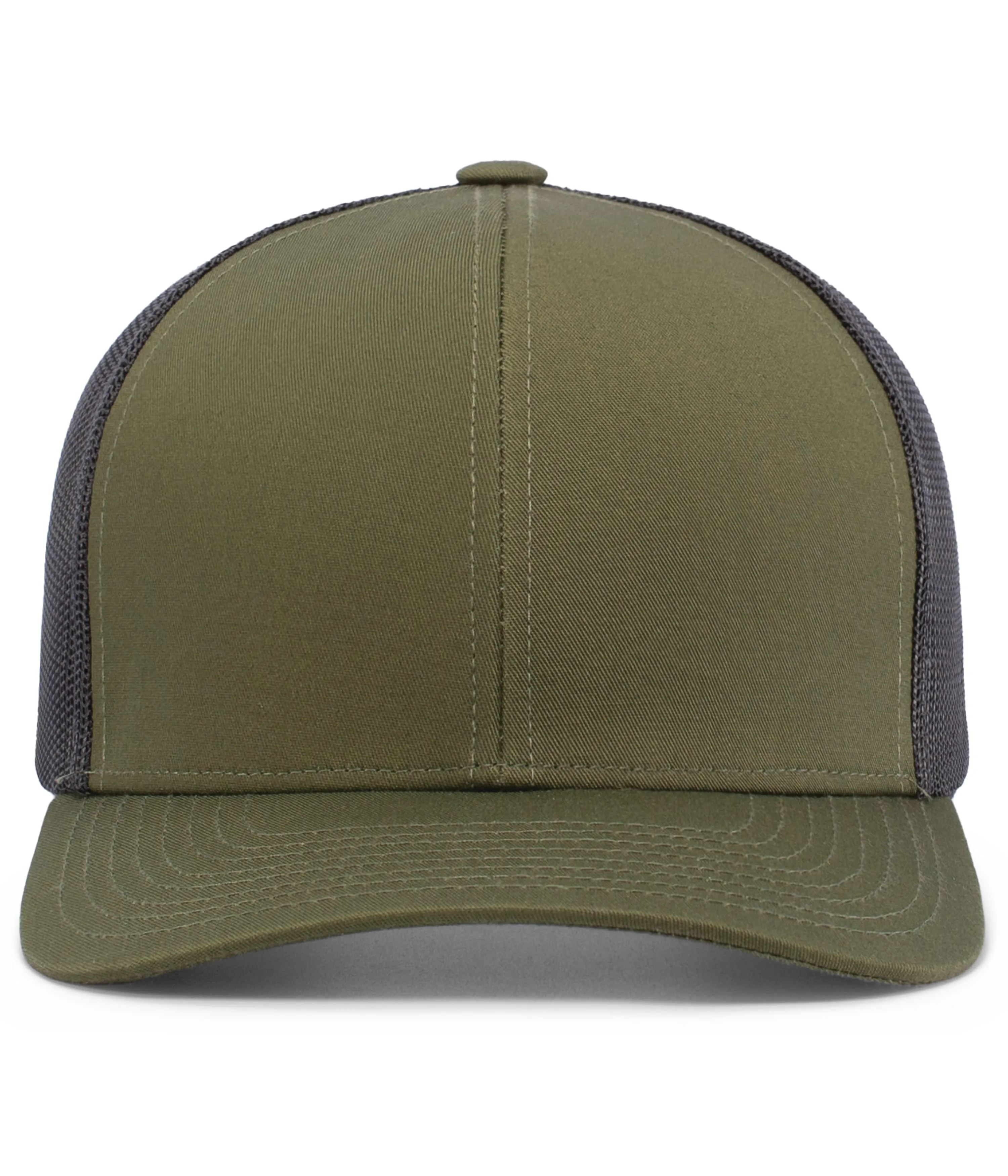 Pacific Headwear Trucker Snapback Cap - Moss Green/Charcoal/Moss Green