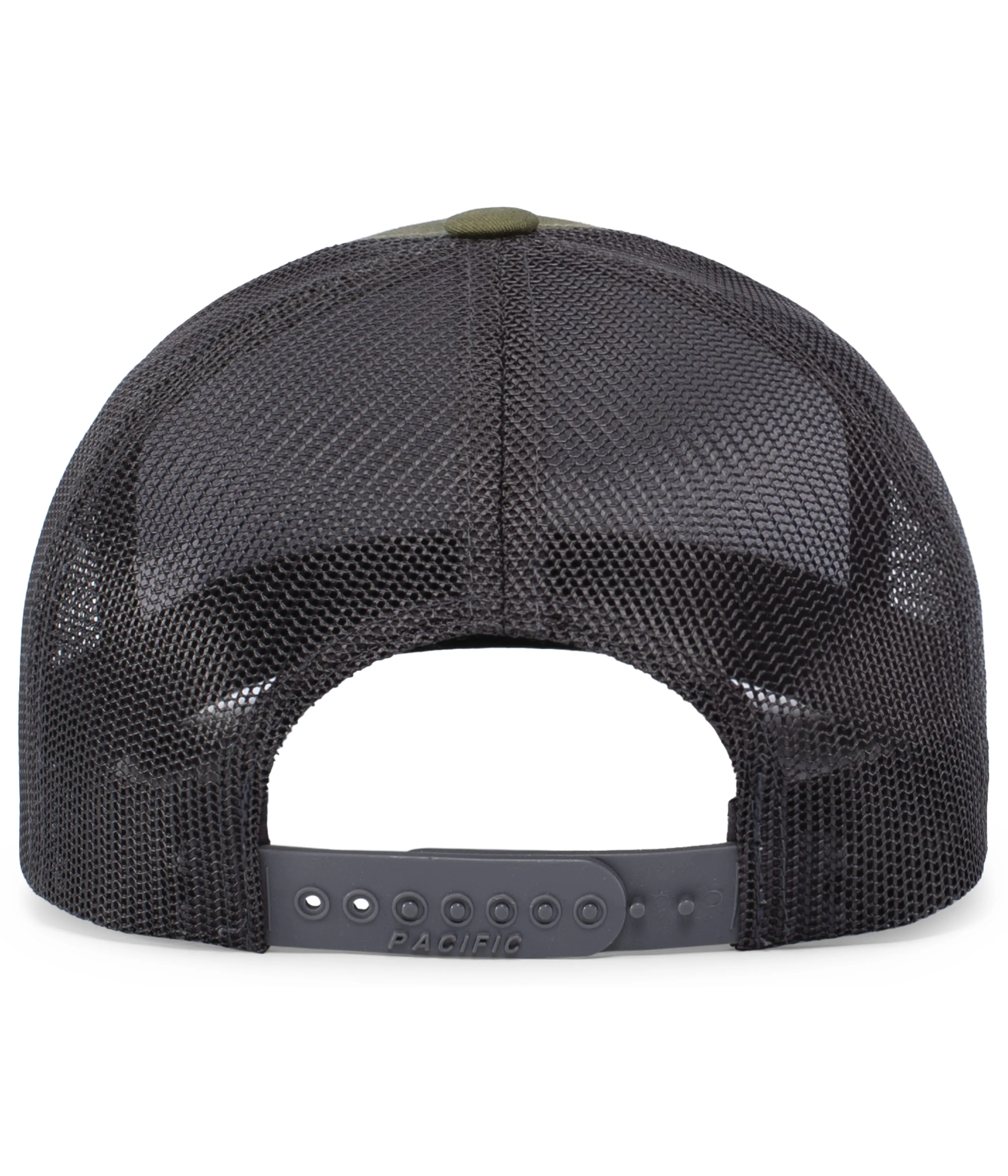 Pacific Headwear Trucker Snapback Cap - Moss Green/Charcoal/Moss Green