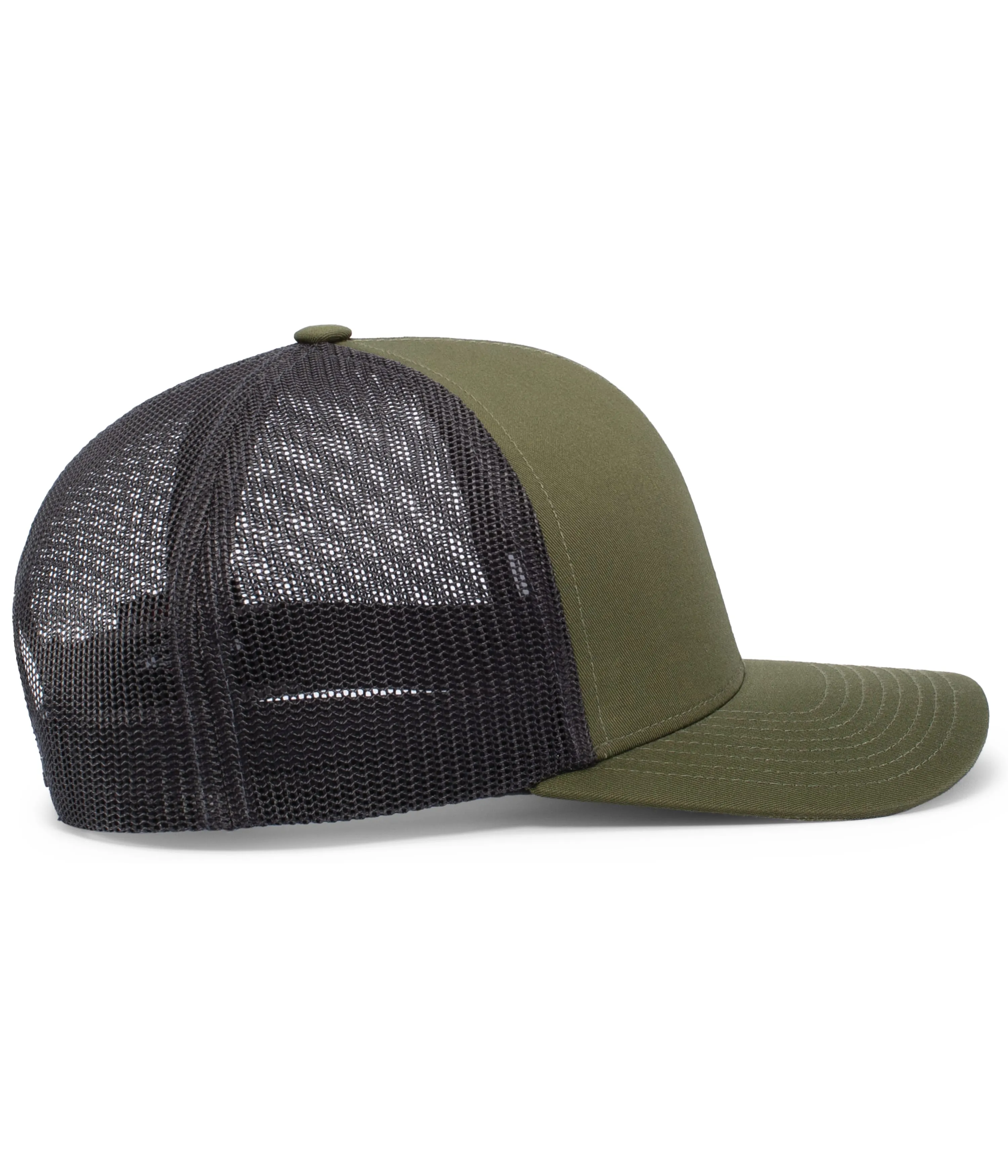 Pacific Headwear Trucker Snapback Cap - Moss Green/Charcoal/Moss Green