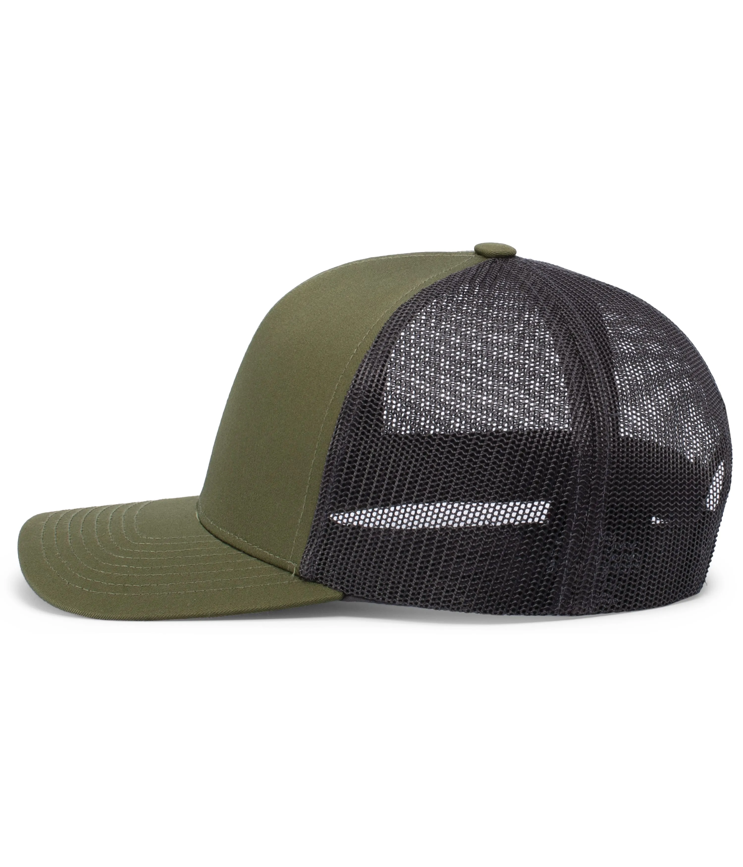 Pacific Headwear Trucker Snapback Cap - Moss Green/Charcoal/Moss Green