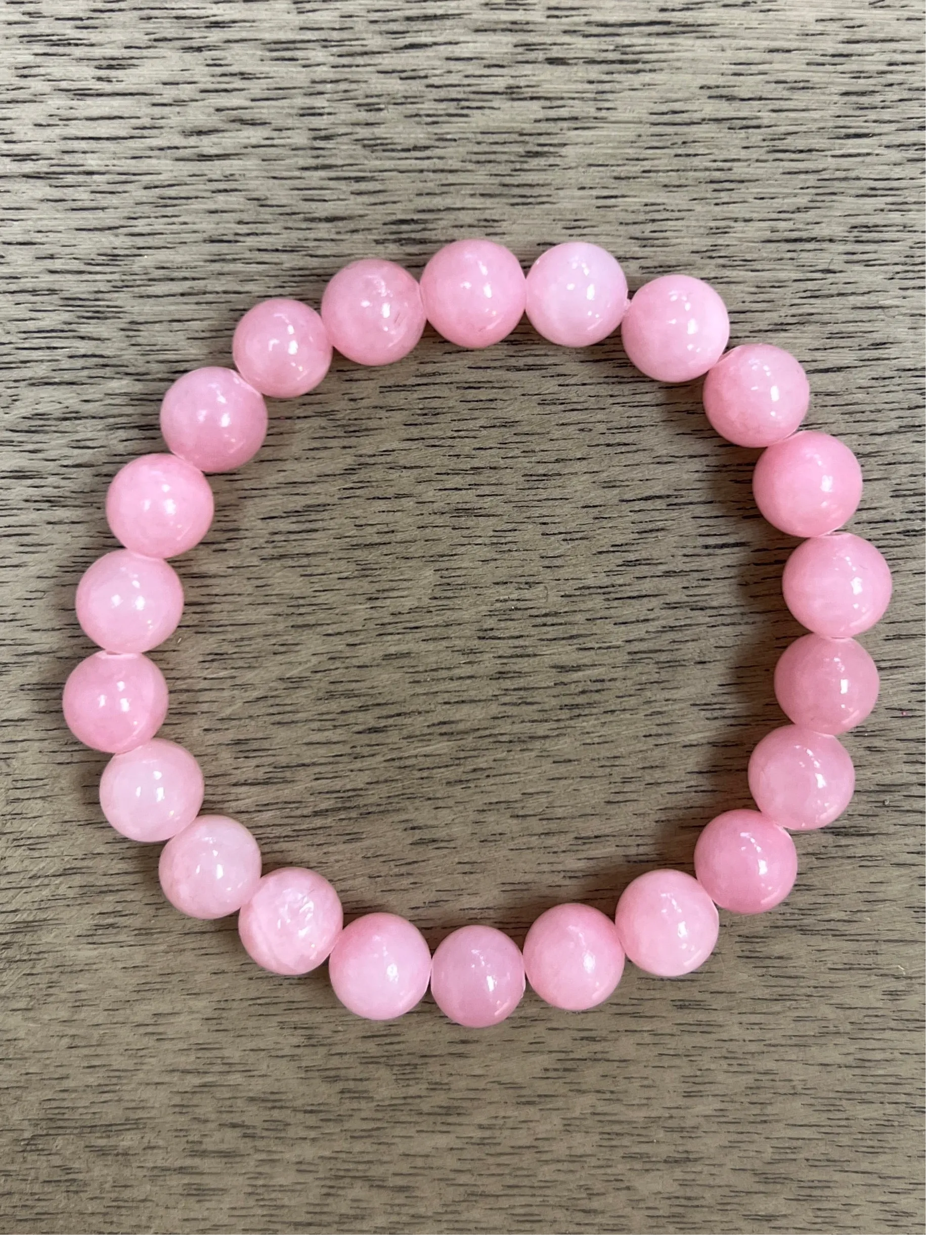 Peony Pink Jade 8mm Bracelet