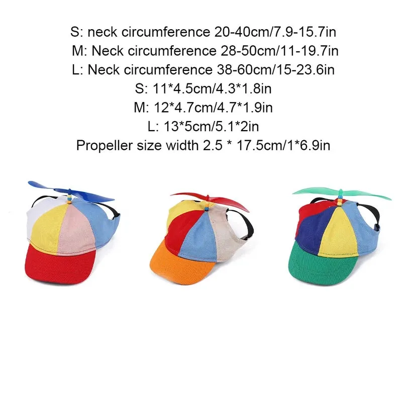 Poochi Paws Colorful Propeller Hat for Pets