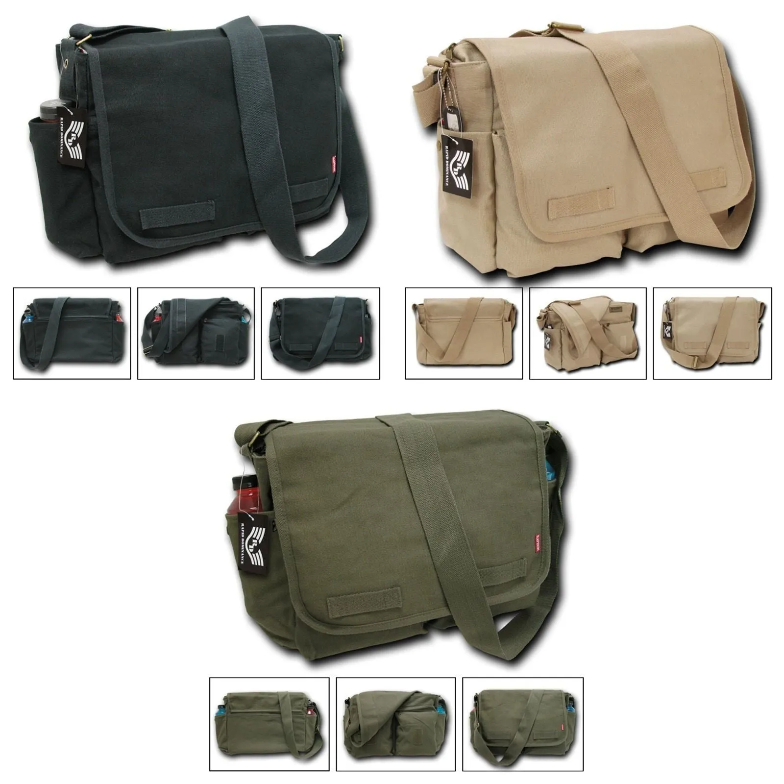 Rapid Dominance Durable Cotton Canvas Classic Military Shoulder Messenger Bags