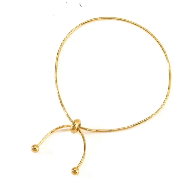 Simple Gold Pull-out Adjustable Bracelet