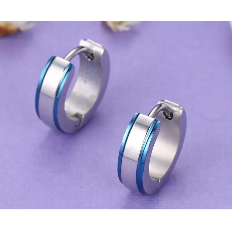 Stainless Steel Hoop Earrings for Women Men