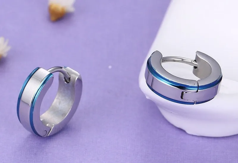 Stainless Steel Hoop Earrings for Women Men