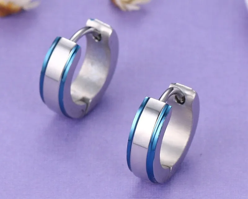 Stainless Steel Hoop Earrings for Women Men